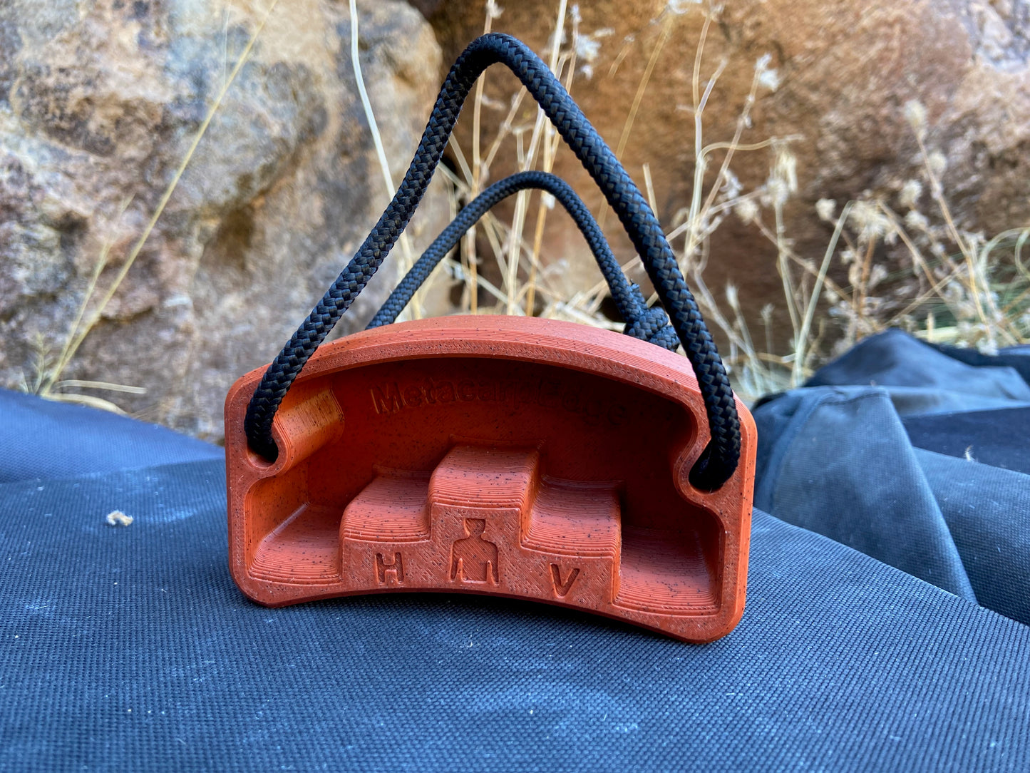 MetacarpEdge V2 unlevel hangboard in red
