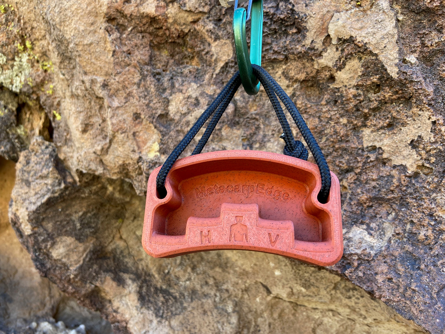 MetacarpEdge V2 unlevel hangboard in red